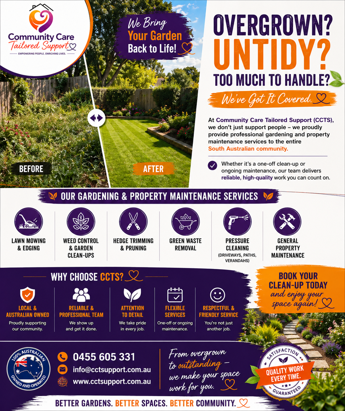 CCTS gardening and property maintenance service information
